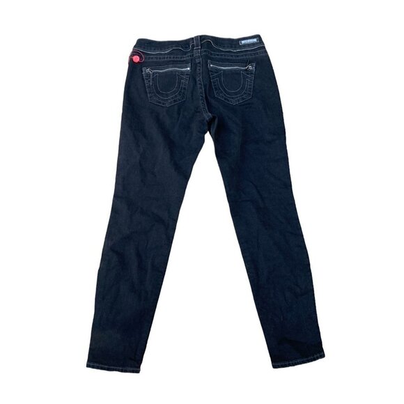 VINTAGE True Religion Jeans Size 31 Black Zipper - Picture 3 of 5